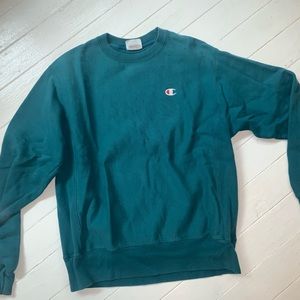 90s Teal Champion Crewneck